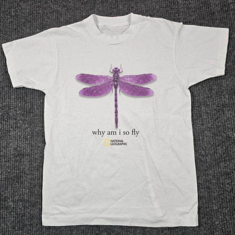 National Geographic White Dragonfly T-Shirt